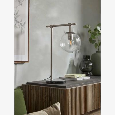 Cox and Cox Globe Table Lamp - Nickle
