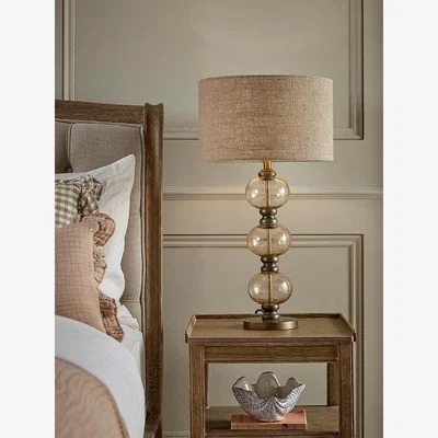 Cox and Cox Aged Bubble Glass Table Lamp