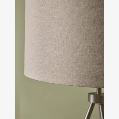 Cox and Cox Brushed Silver Tripod Table Lamp