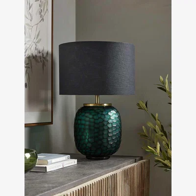 Cox and Cox Green Cut Glass Table lamp