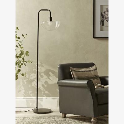 Cox and Cox Ribbed Crescent Floor Lamp