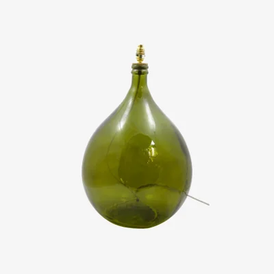 Casa by JJ Poppy's Olive Green Recycled Glass Lamp Base