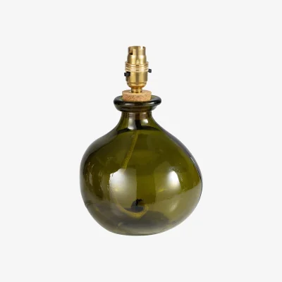 Casa by JJ Verdant Revival Glass Table Lamp Base - Olive Green