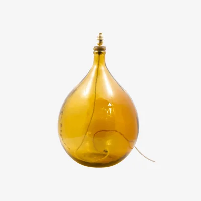 Casa by JJ Poppy's Amber Recycled Glass Lamp Base