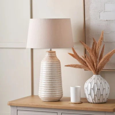 Dunelm Pacific Lifestyle Nya Scratch Effect Table Lamp