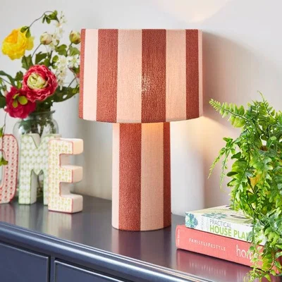 Dunelm Beatrice Striped Table Lamp