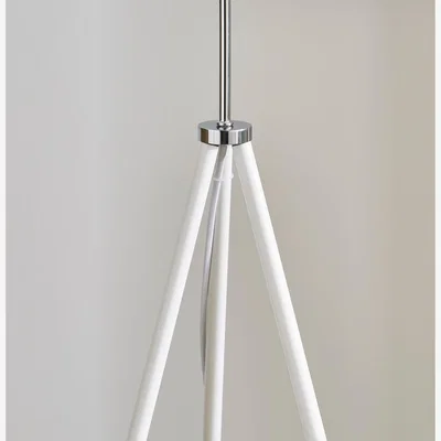 Dunelm Orson Industrial Tripod Floor Lamp White