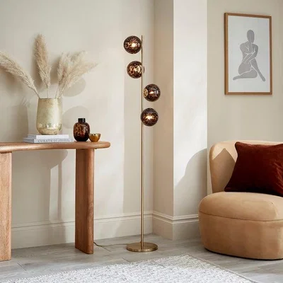 Dunelm Kira 4 Light Tortoiseshell Floor Lamp