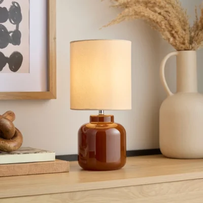 Dunelm Halo Glass Table Lamp