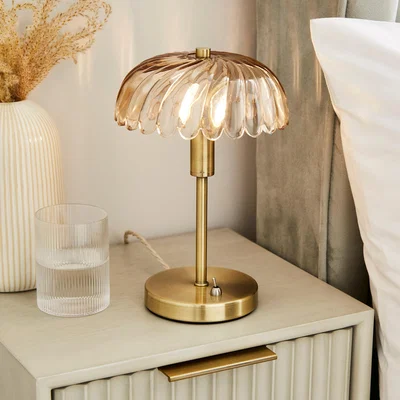 Dunelm Lucille Glass Table Lamp