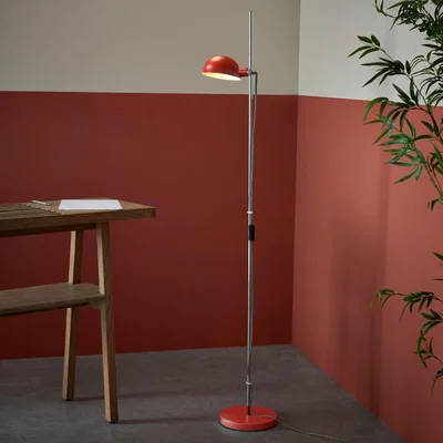 Dunelm Pop Retro Adjustable Floor Lamp Red
