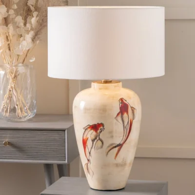 Dunelm Pacific Lifestyle Emerayn Koi Table Lamp