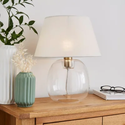 Dunelm Edin Glass Table Lamp