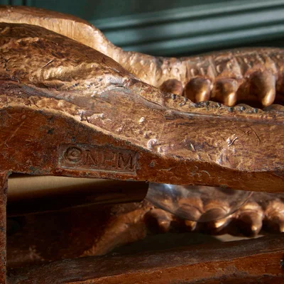 Dunelm Tyrannosaurus Skull Table Lamp Gold