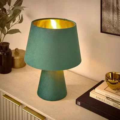 Dunelm Nesa Velvet Table Lamp