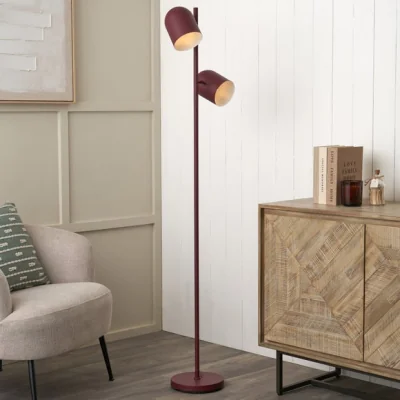 Dunelm Pacific Lifestyle Finn Metal Cloche Two Head Floor Lamp