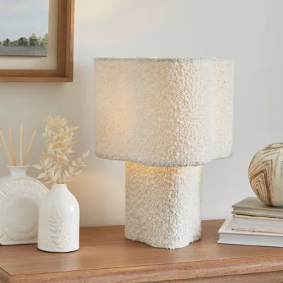 Dunelm Boucle Puddle Table Lamp