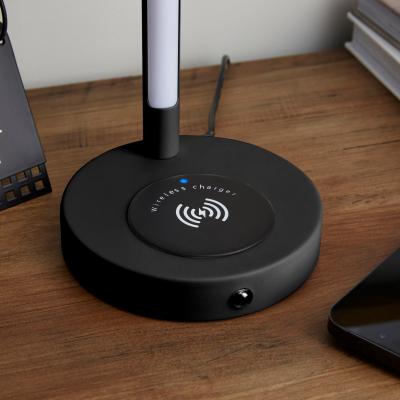 Dunelm Headphone Holder Led Touch Dimmable Charger Table Lamp Black