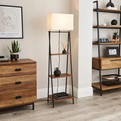 Dunelm Ladder Shelved Floor Lamp