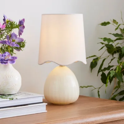 Dunelm Cherie Scallop Table Lamp