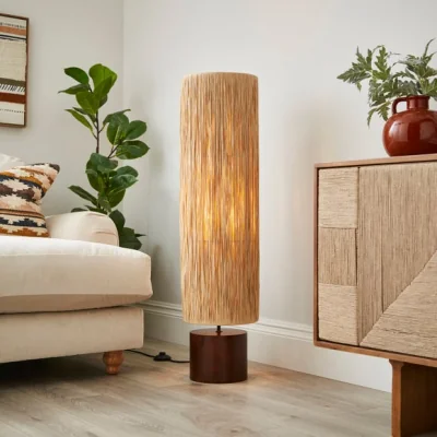 Dunelm Niki Raffia Floor Lamp