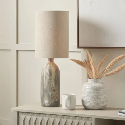 Dunelm Pacific Lifestyle Palmino Glass Bottle Table Lamp