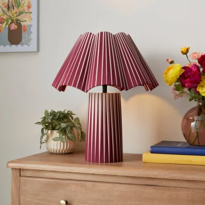 Dunelm Penelope Ribbon Striped Table Lamp