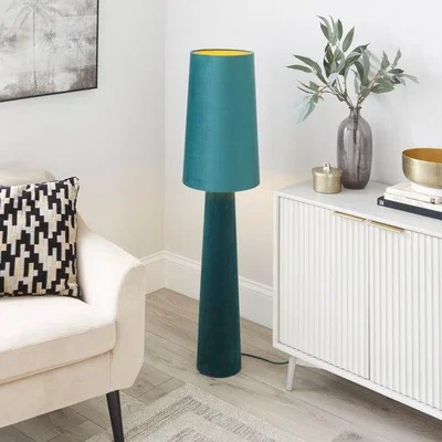 Dunelm Nesa Velvet Floor Lamp