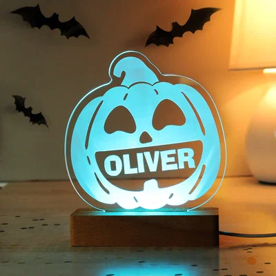 Dunelm Personalised Pumpkin Led Light Clear