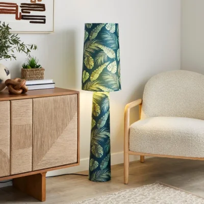 Dunelm Voyager Leaf Fabric Floor Lamp