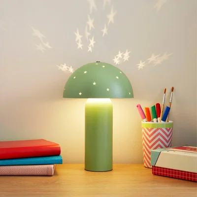 Dunelm Portable Star Rechargeable Touch Dimmable Table Lamp Mint (Green)