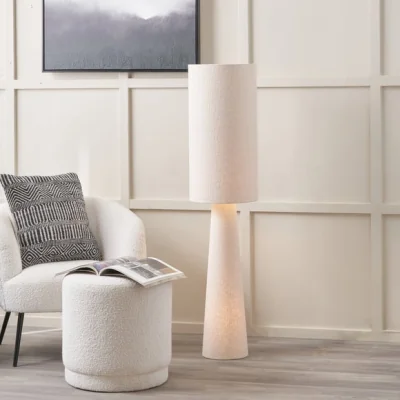 Dunelm Pacific Lifestyle Mirissa Slubby Handloom Fabric Floor Lamp