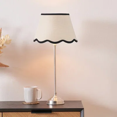Dunelm Pacific Lifestyle Auden Scalloped Tabita Table Lamp