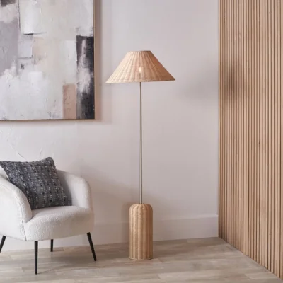 Dunelm Pacific Lifestyle Hali Rattan Floor Lamp