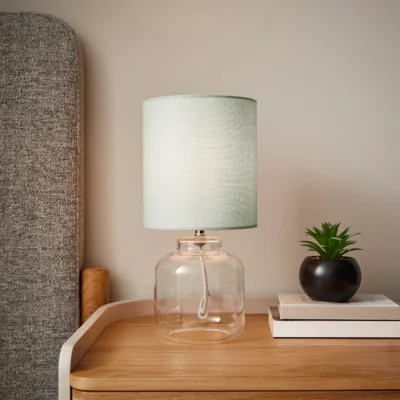 Dunelm Halo Glass Table Lamp