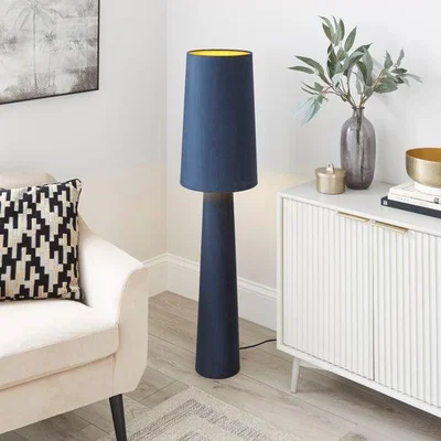 Dunelm Nesa Velvet Floor Lamp