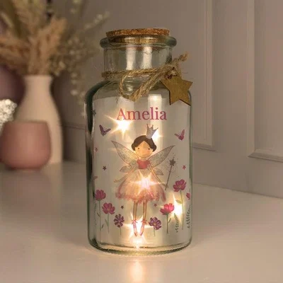 Dunelm Personalised Fairy Princess LED Light Up Jar