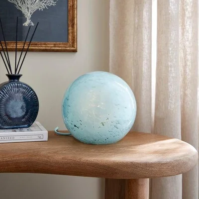 Dunelm Chance Glass Marble Table Lamp