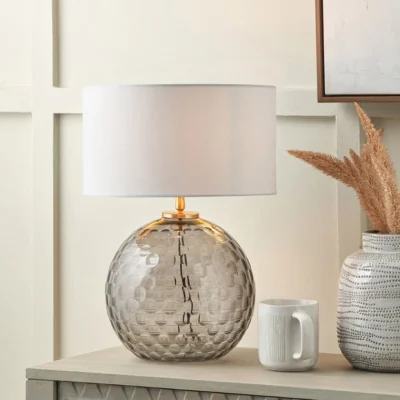 Dunelm Pacific Lifestyle Camille Art Deco Harry Round Table Lamp