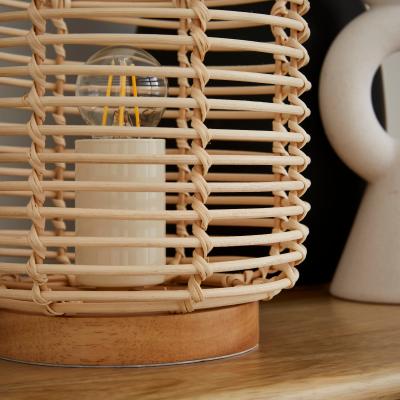 Dunelm Emil Rattan Table Lamp Natural