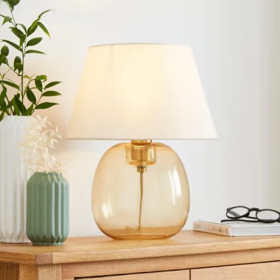 Dunelm Edin Glass Table Lamp