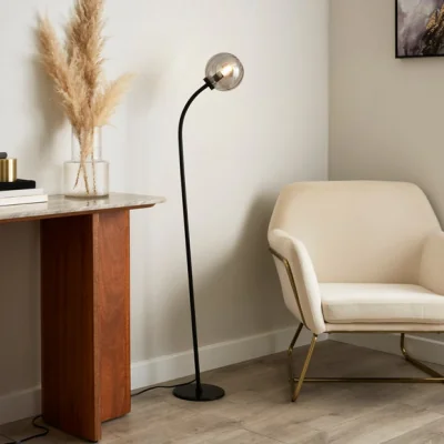 Dunelm Luxe Ribbed LED Floor Lamp
