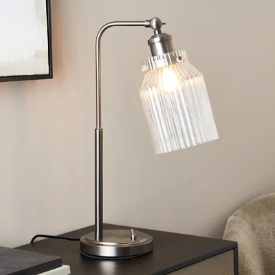 Dunelm Tobias Industrial Ribbed Adjustable Table Lamp