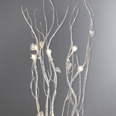 Dunelm Led Glitter Hearts Silver Twig Tree Silver