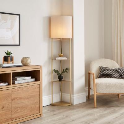 Dunelm Jakob Corner Shelved Floor Lamp