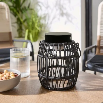 Dunelm Weaved Rechargeable Touch Dimmable Outdoor Lantern