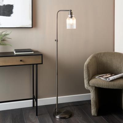 Dunelm Tobias Industrial Ribbed Adjustable Floor Lamp