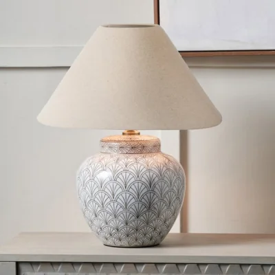 Dunelm Pacific Lifestyle Barbier Art Deco Harley Table Lamp