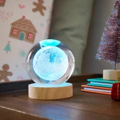 Dunelm Moon Colour Changing Crystal Ball Table Lamp