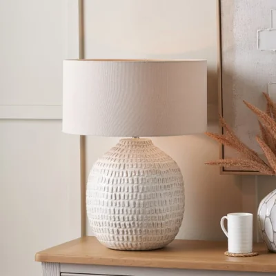Dunelm Pacific Lifestyle Scandi Textured Table Lamp